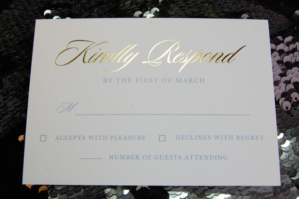 Digitally Printed & Hot foiled Invite